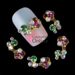 Decoratiuni 3D Metalice 074 Floricica cu Strasuri 